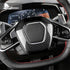 Steering wheel center airbag cover black 1